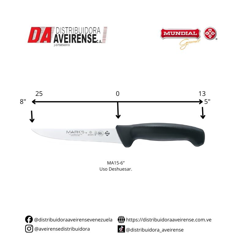 Cuchillo para Deshuesar Modelo MA15-6”.